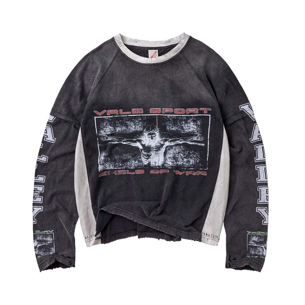 Vale Forever Holy Spirits Long Sleeve Tee Black Red by Vale Forever - NWAHYPE No.1 for streetwear T-Shirts in USA