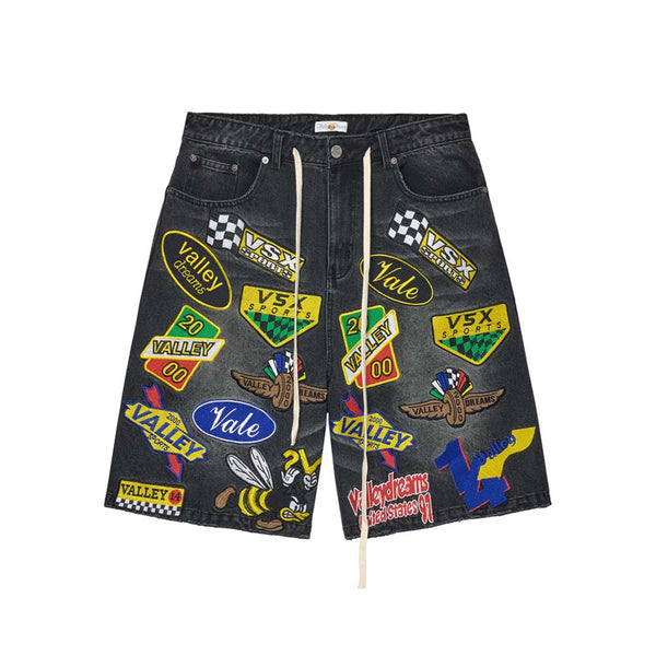 Vale Forever Passport Denim Shorts Black by Vale Forever - NWAHYPE No.1 for streetwear Shorts in USA
