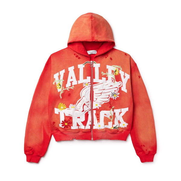 Vale Forever Red Garden Zip Up Hoodie by Vale Forever - NWAHype No.1 for streetwear Hoodies in USA