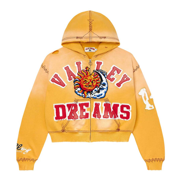 Vale Forever Sunny Zip Up Hoodie 'Yellow' by Vale Forever - NWAHype No.1 for streetwear Hoodies in USA