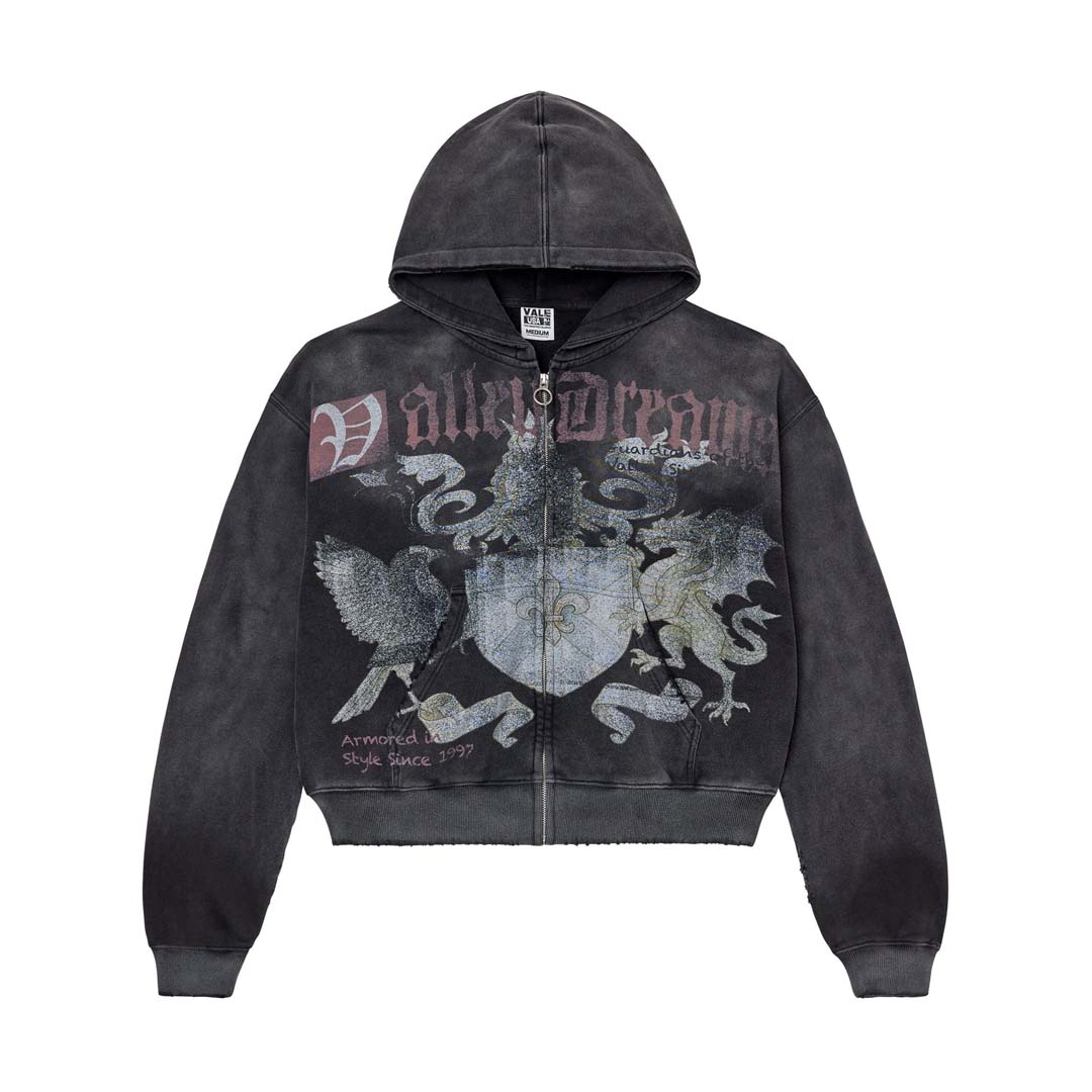 Vale Forever Vendetta Distressed Zip Up Hoodie – NWAHYPE