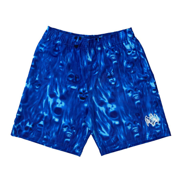 Warren Lotas Skulls Blue Mesh Shorts by Warren Lotas - NWAHype 1 for streetwear T-Shirts in USA