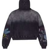 Vale Forever Blasted Zip Up Hoodie Black