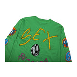 Preowned Chrome Hearts Matty Boy Sex Records Long Sleeve Green