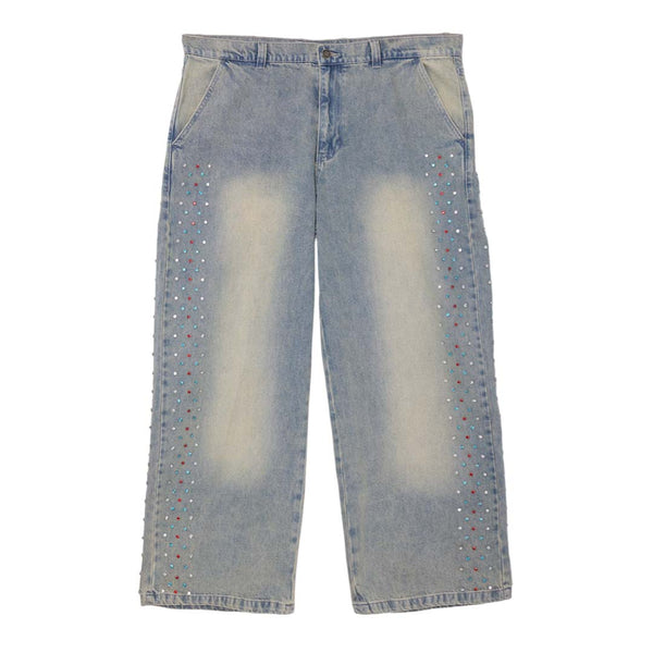 Cactus Valley Crystal Cactus Blue Denim Jeans