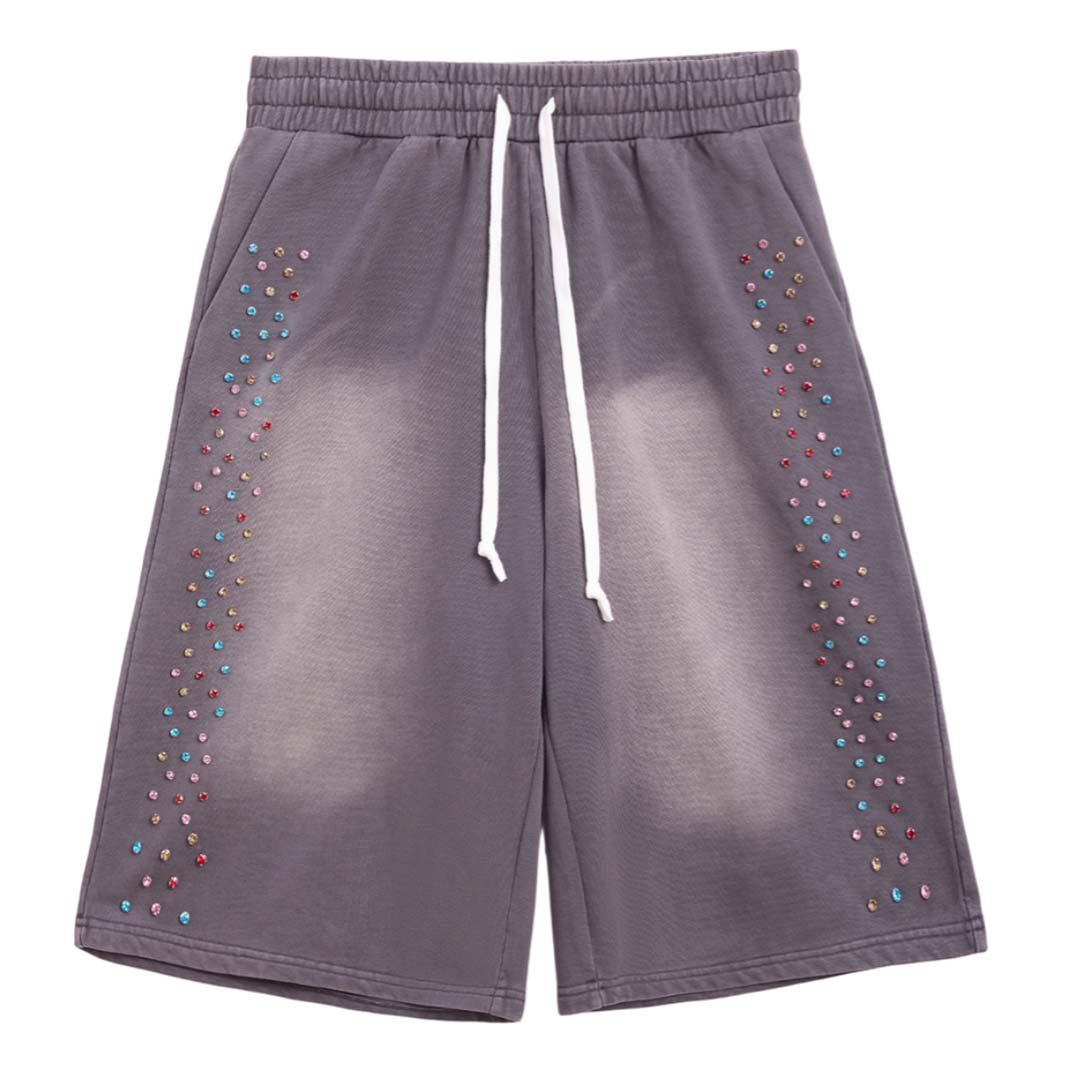 Cactus Valley Crystal Cactus Sweat Shorts Vintage Black