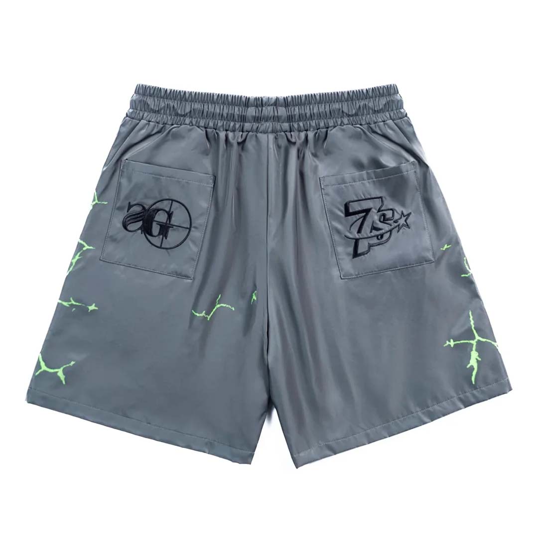 Triple Sevens Sniper Gang Nylon Shorts Grey