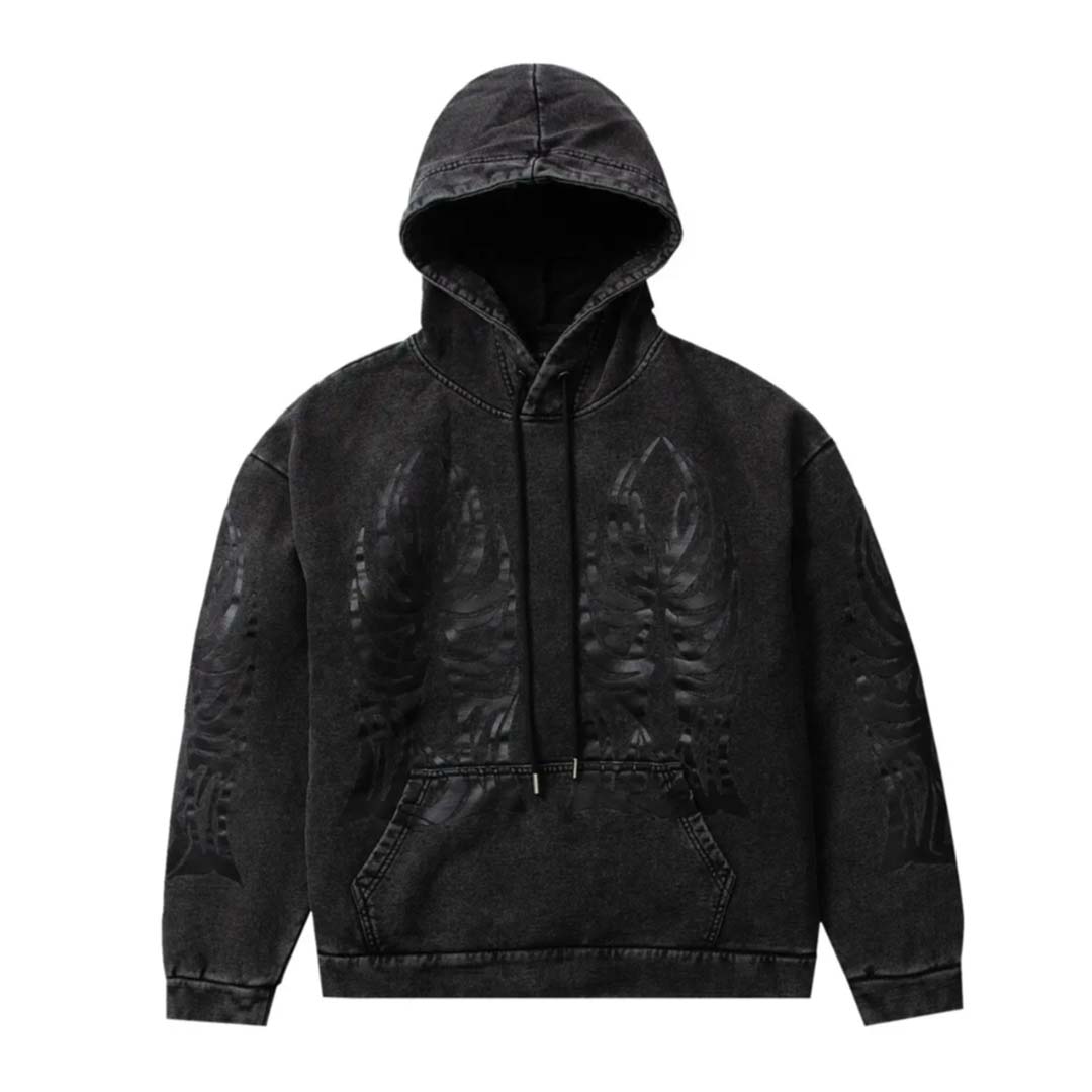Who Decides War Winged Hoodie Black