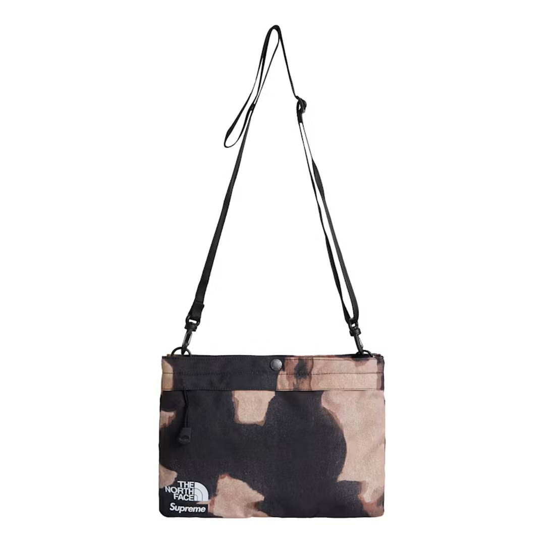Supreme The North Face Bleached Denim Print Shoulder Bag Black