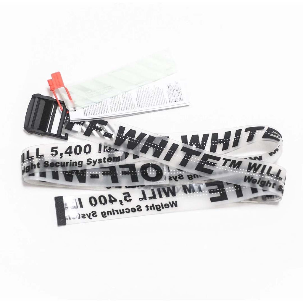 Off-White Rubber Belt Transparent Black