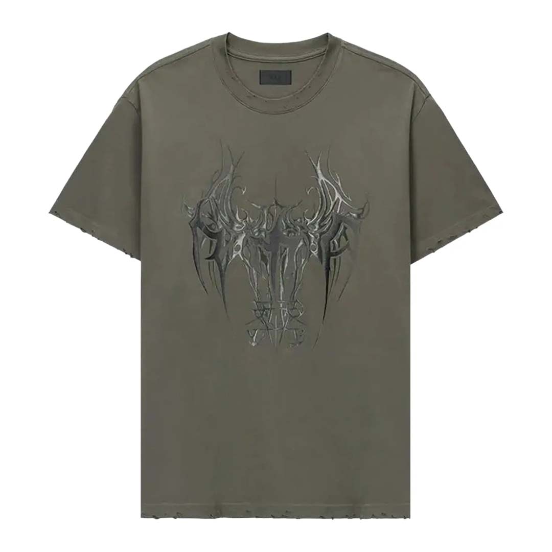 RtA Colin Oversized Tee 'Olive Cyber Sigilism'