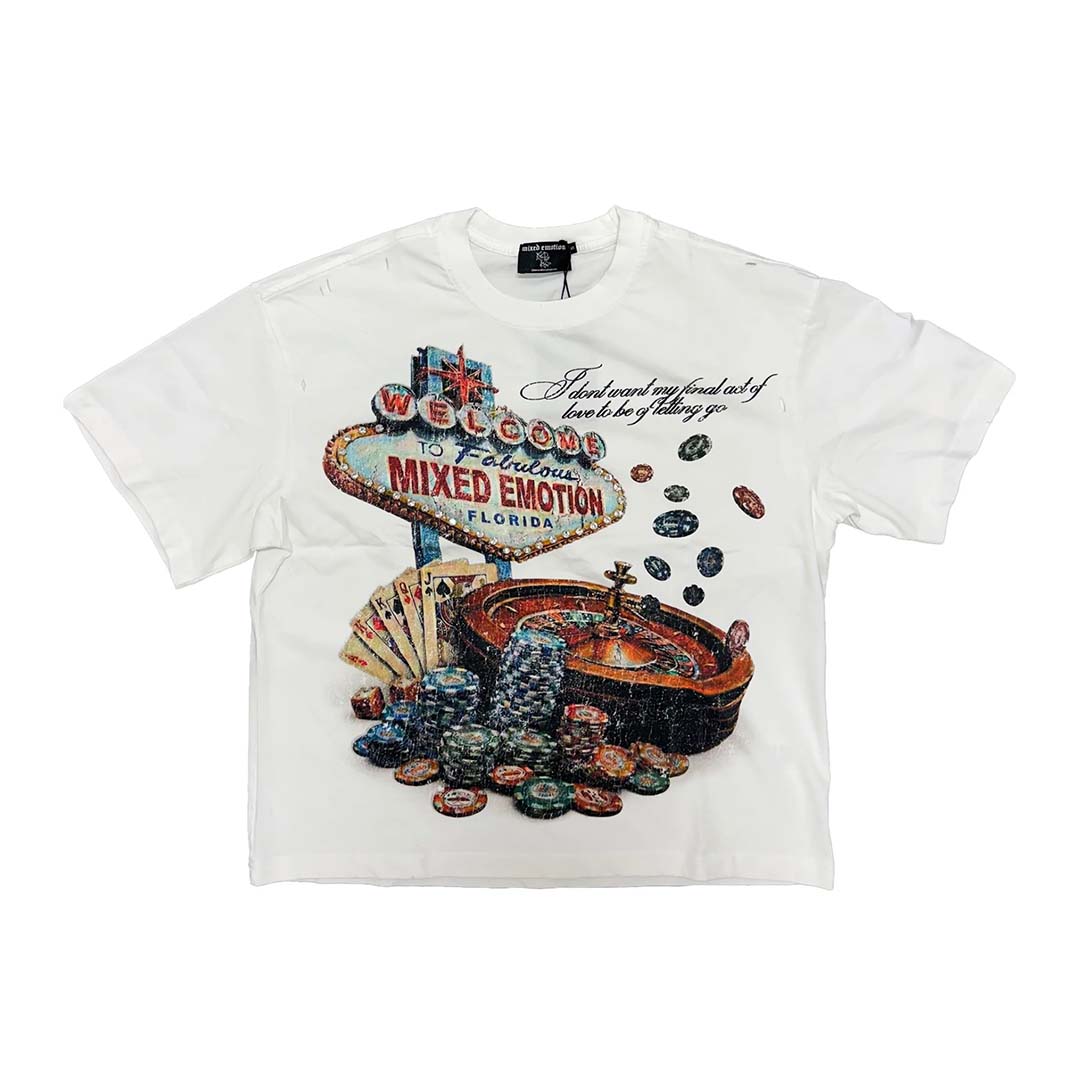Mixed Emotions Lottery Tee White
