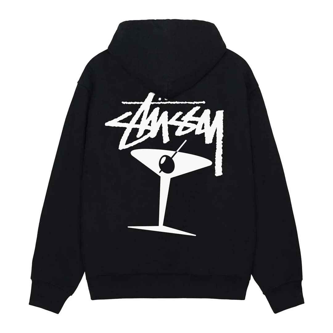 Stussy Martini Black Zip Up Hoodie