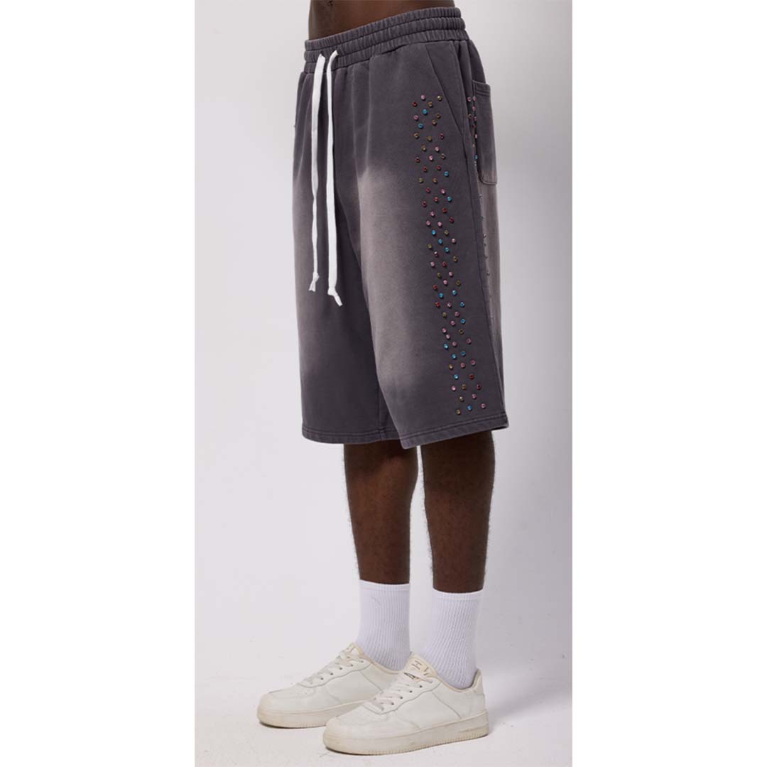 Cactus Valley Crystal Cactus Sweat Shorts Vintage Black