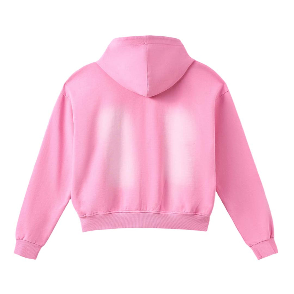 Cactus Valley Crystal Cactus Zip Hoodie Pink