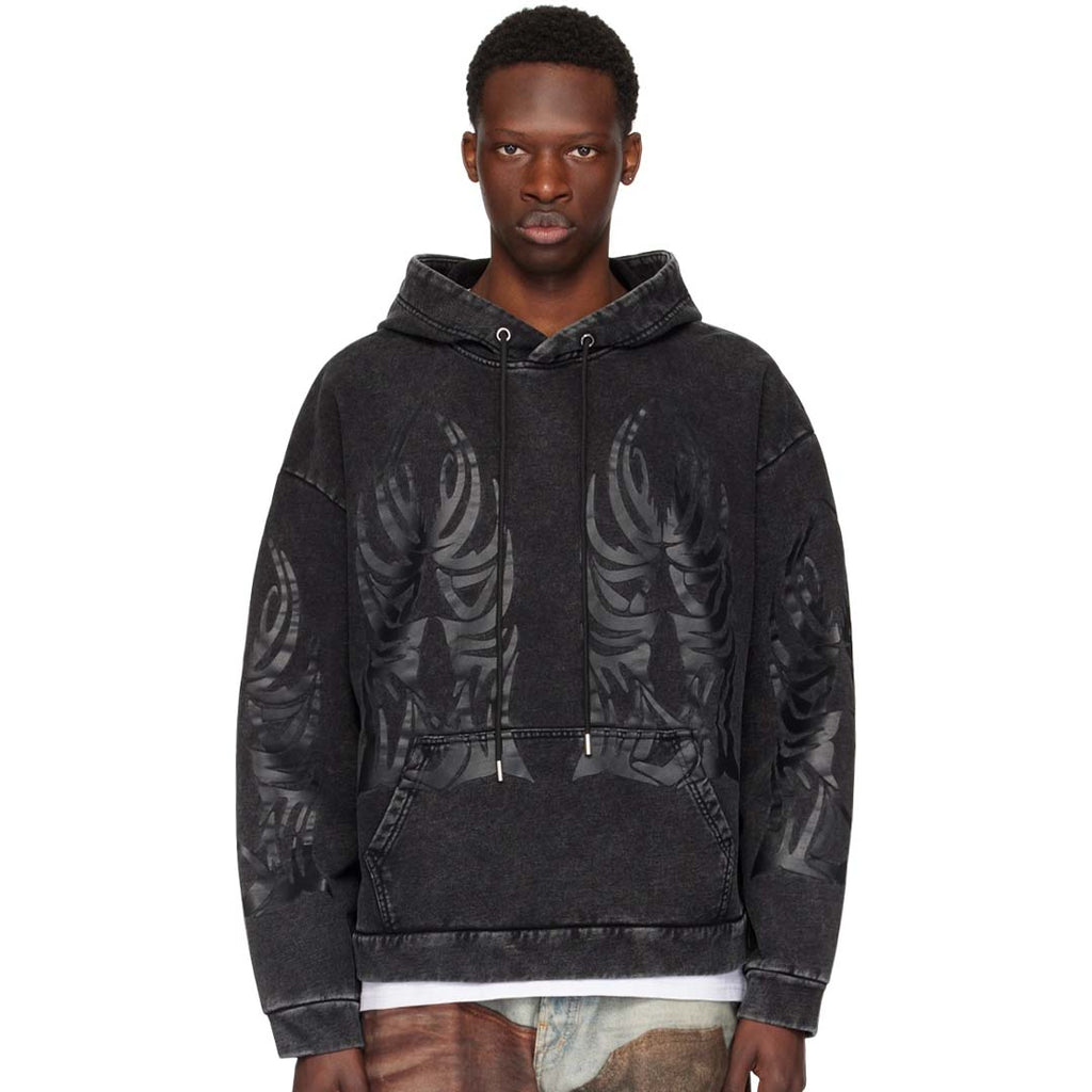 Who Decides War Winged Hoodie Black