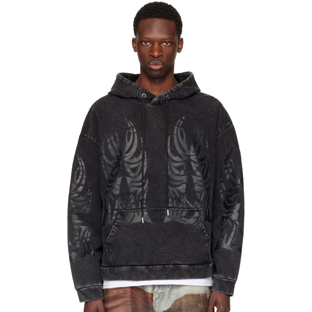 Who Decides War Winged Hoodie Black