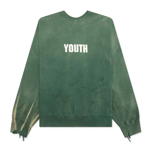 Saint Michael Youth Crewneck Sweatshirt Faded Green