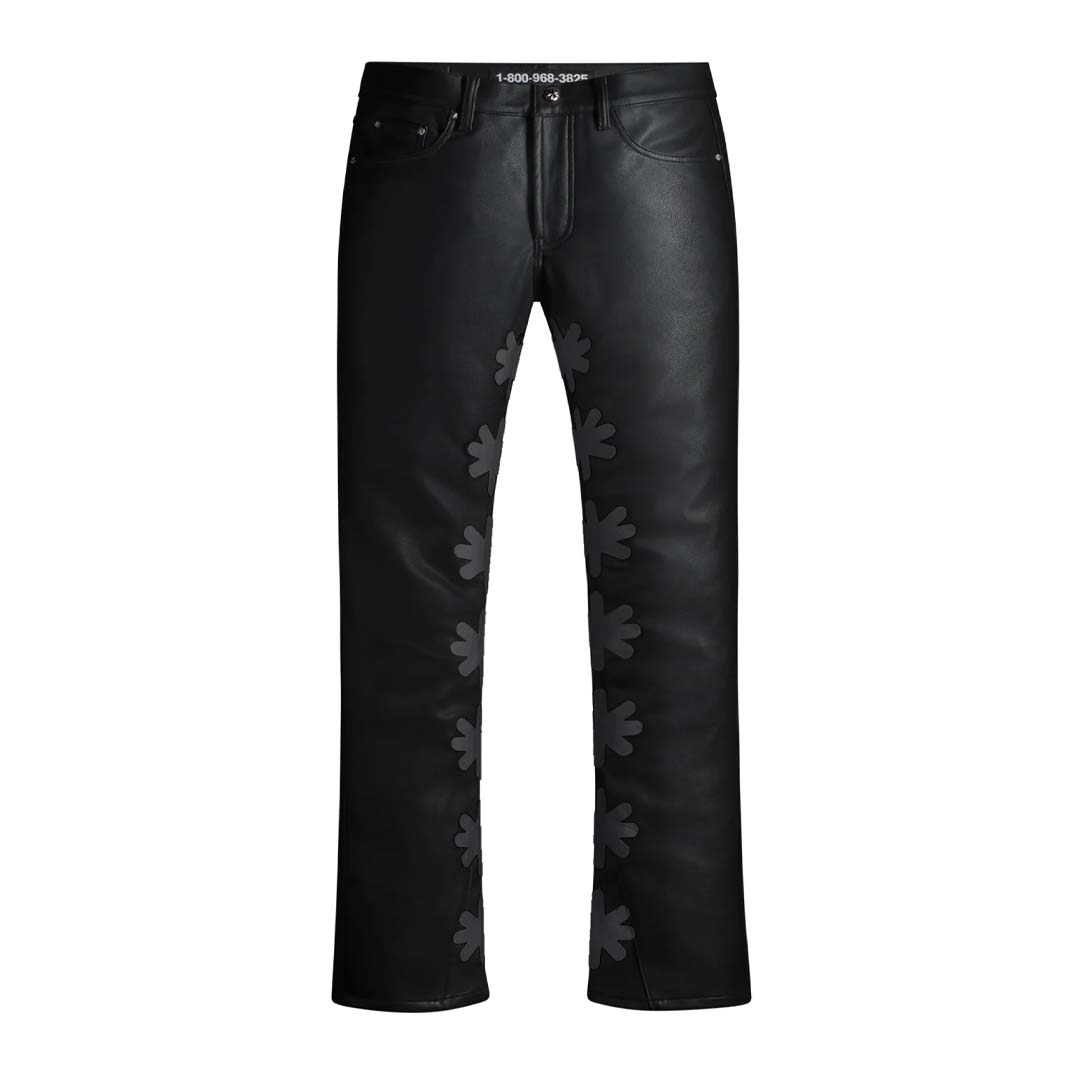 Lost Shadows Sun Logo Leather Pant Black Black