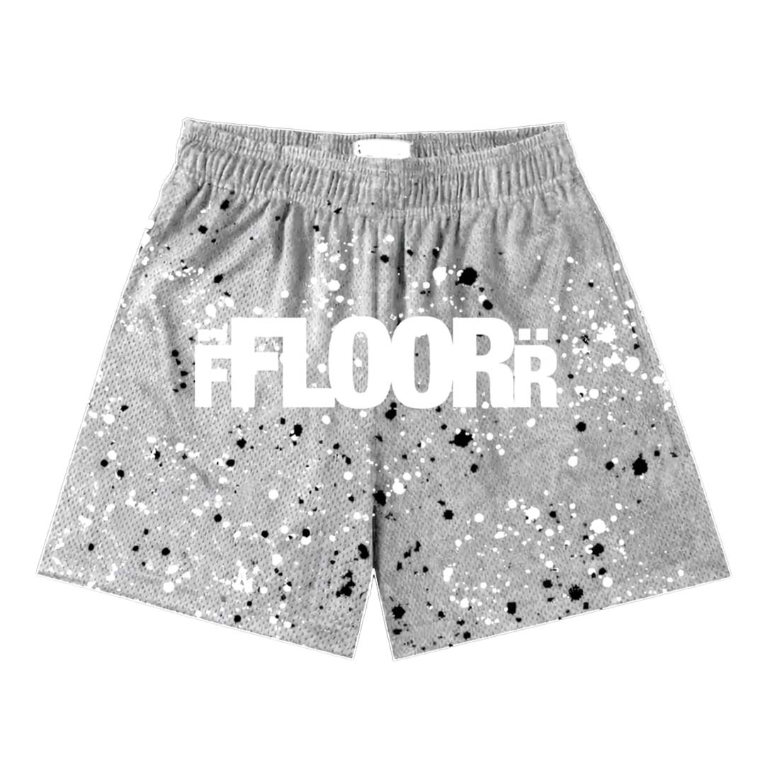 Floor 914 Spurs V2 Splatter Grey Mesh Shorts