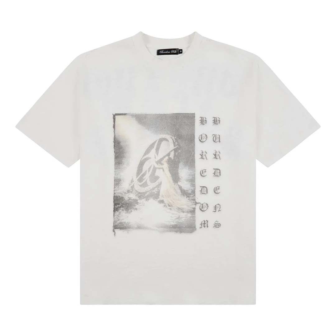 Boredom Kills Washed Up Tee White