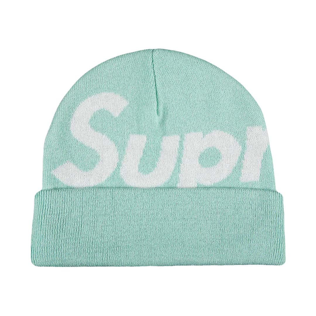 Supreme Big Logo Beanie Turquoise