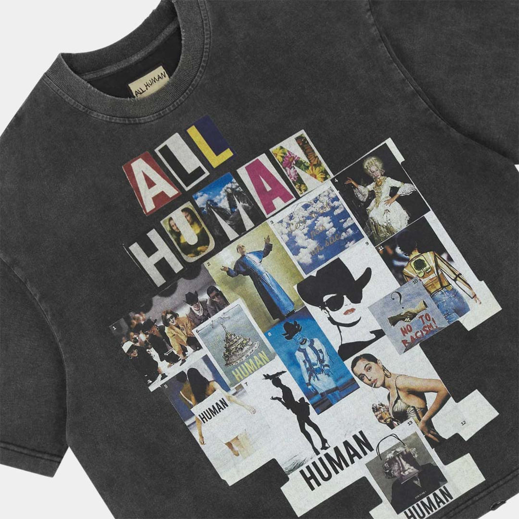 All Human Copy & Paste V2 Black Tee