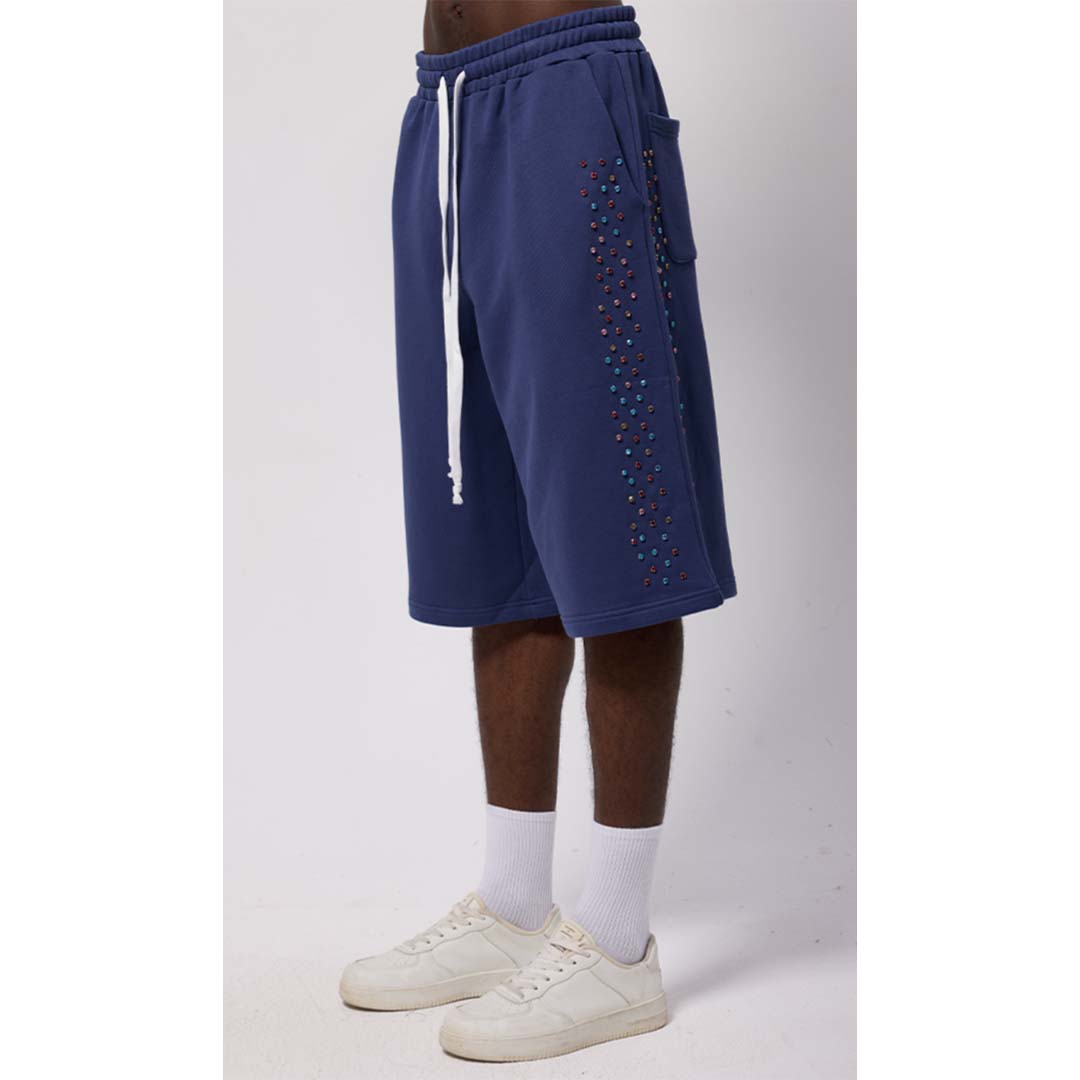 Cactus Valley Crystal Cactus Sweat Shorts Navy