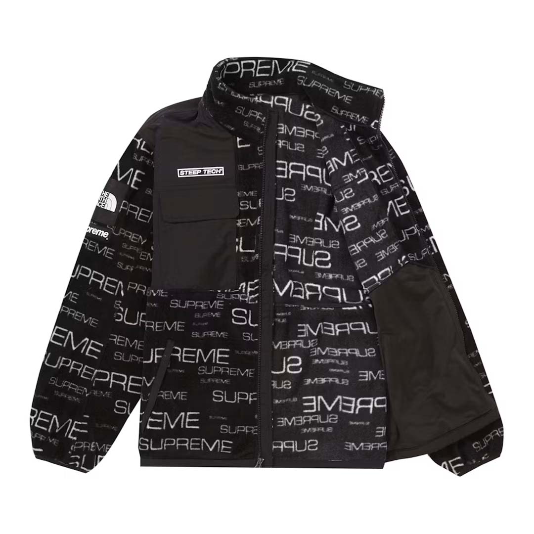 Supreme The North Face Steep Tech Fleece Jacket Black