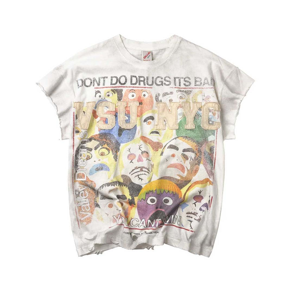 Vale Forever No Drugs Tank Tee White
