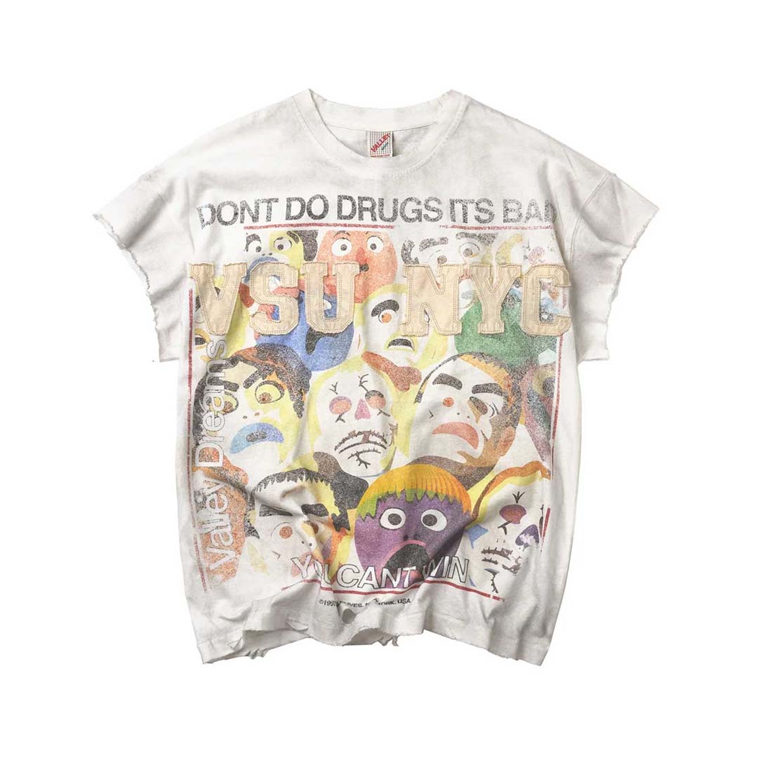 Vale Forever No Drugs Tank Tee White