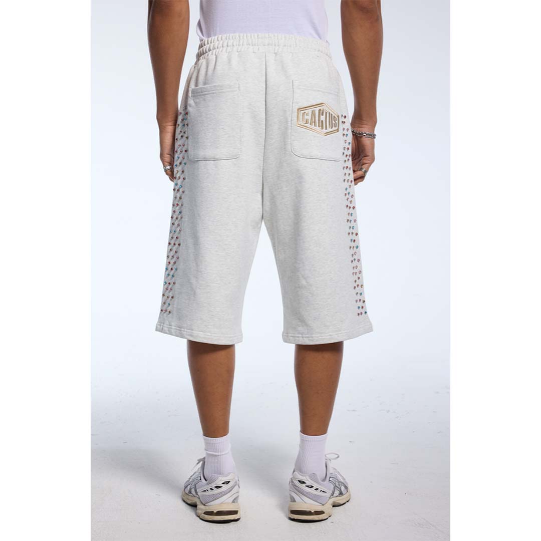 Cactus Valley Crystal Cactus Sweat Shorts Grey