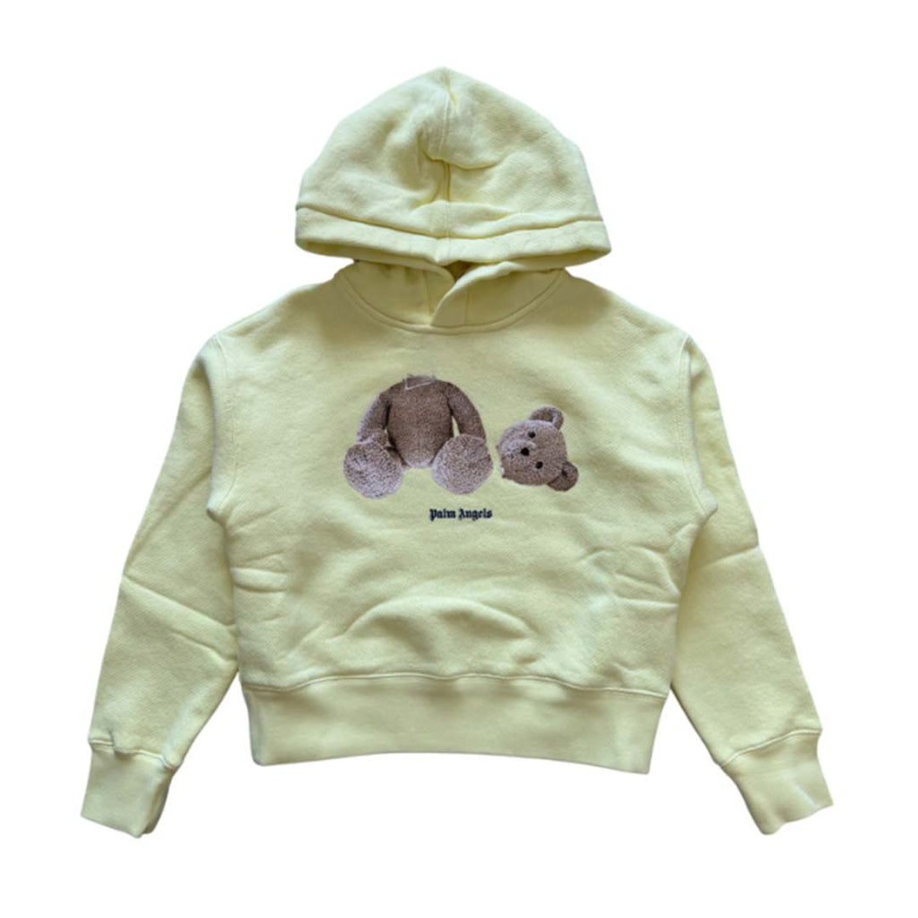 Palm Angels KIDS Bear Hoodie Yellow Brown