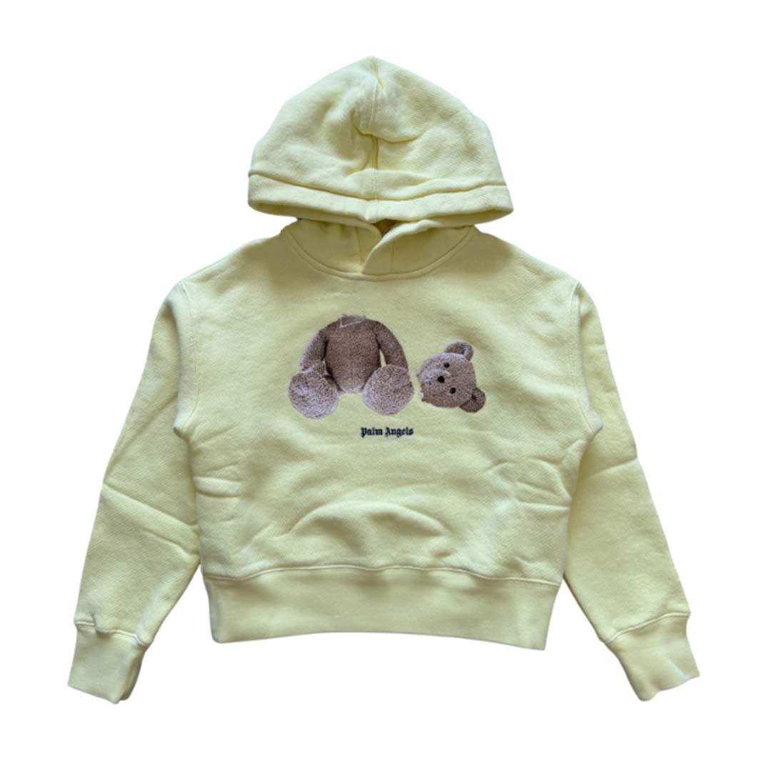 Palm Angels KIDS Bear Hoodie Yellow Brown
