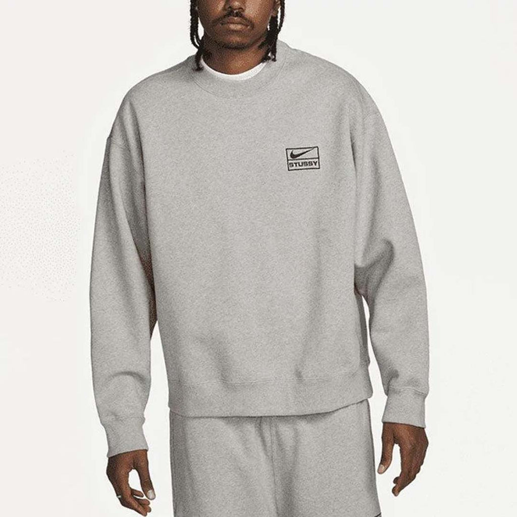 Stussy x Nike Fleece Crewneck Grey