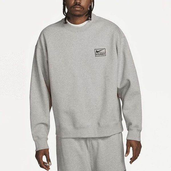 Stussy x Nike Fleece Crewneck Grey