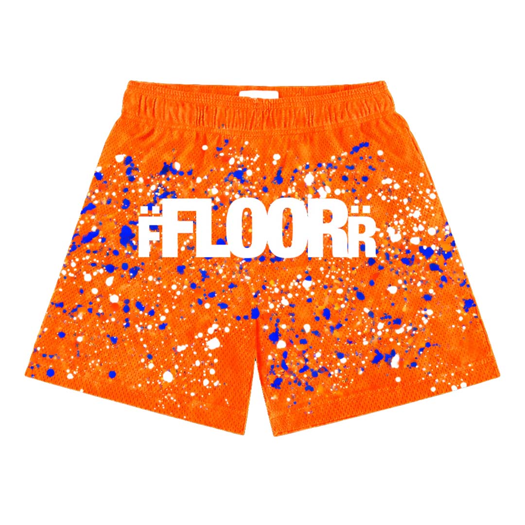 Floor 914 Knicks V2 Splatter Orange Mesh Shorts
