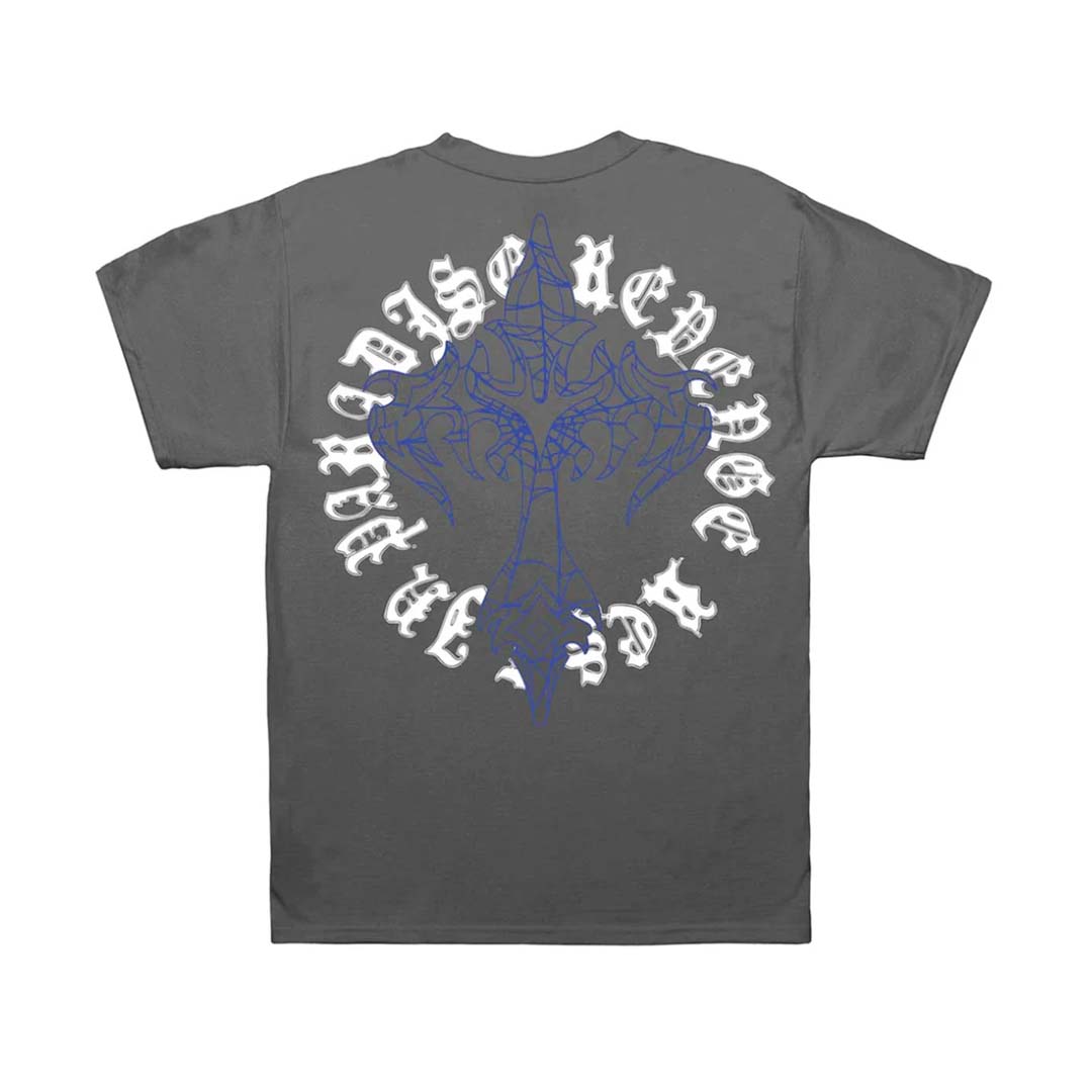 Revenge Web Cross Vintage Black Tee