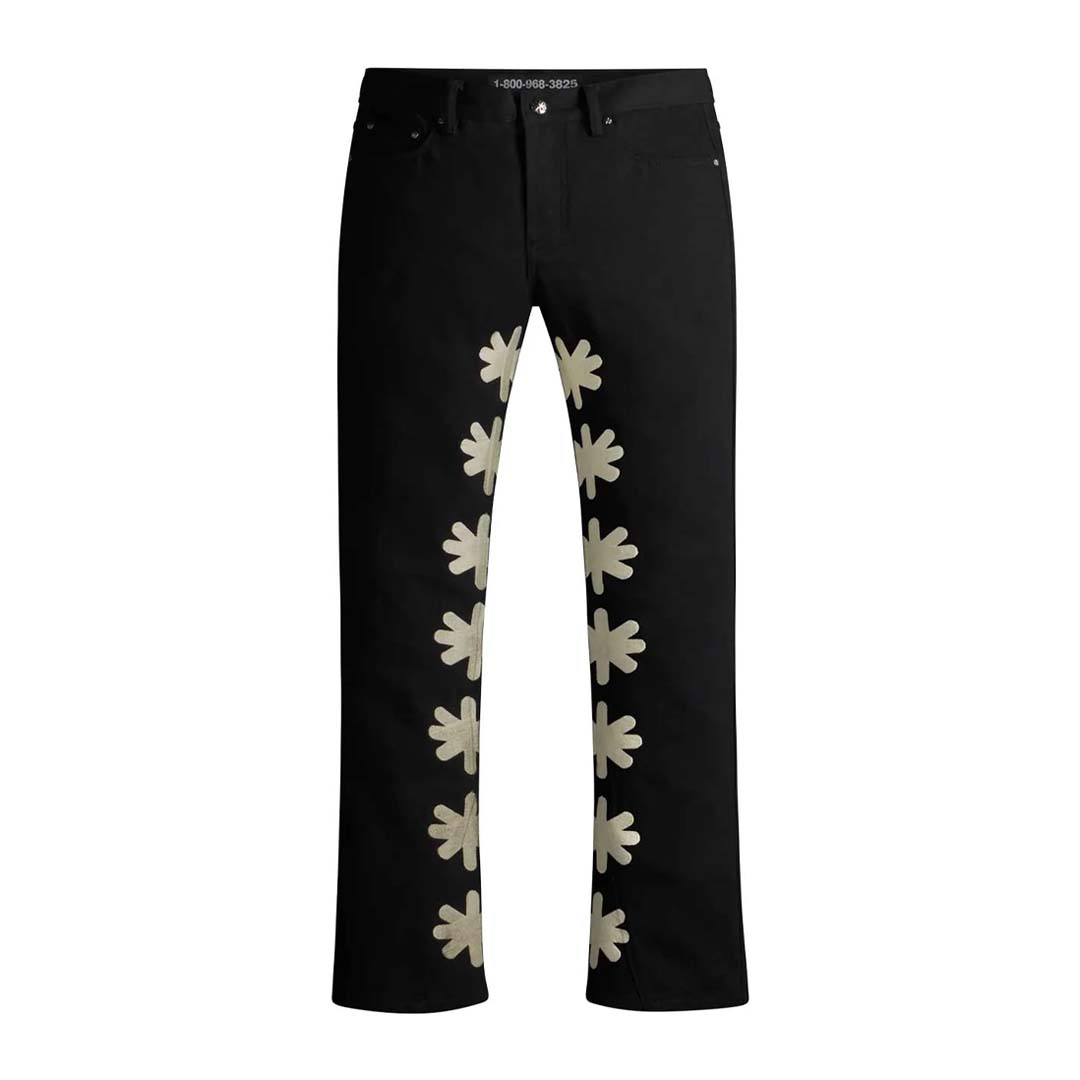 Lost Shadows Sun Logo Denim Pant Black Bone