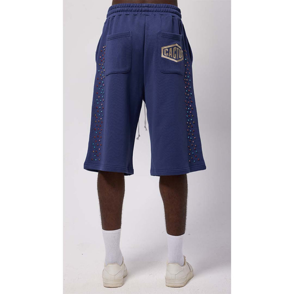 Cactus Valley Crystal Cactus Sweat Shorts Navy