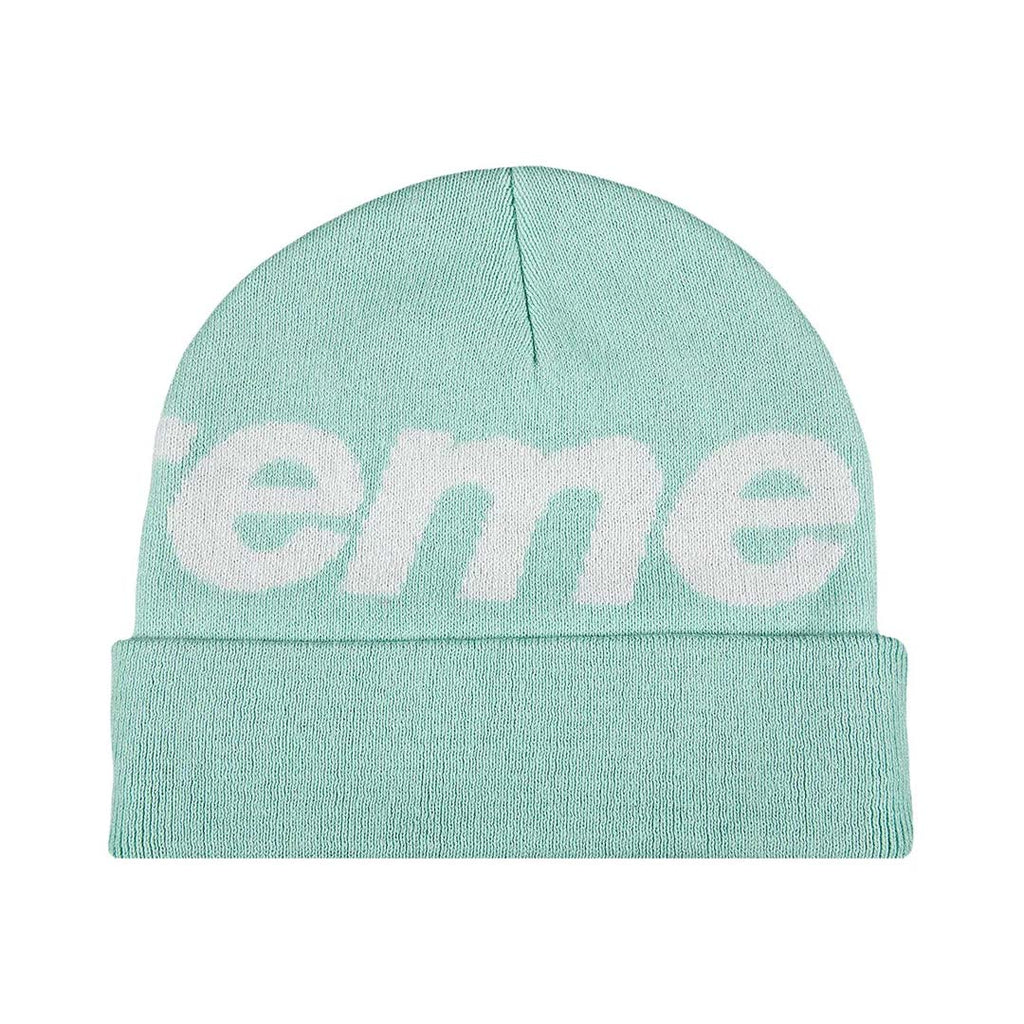 Supreme Big Logo Beanie Turquoise