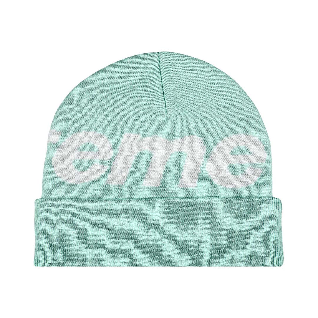Supreme Big Logo Beanie Turquoise