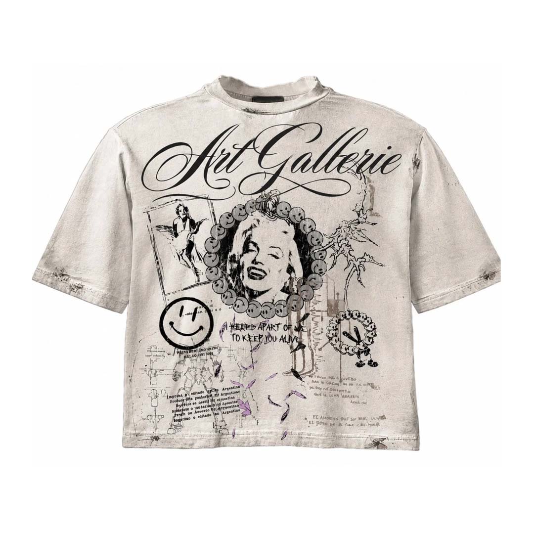 Retrovert Marilyn Art Gallerie Tee White