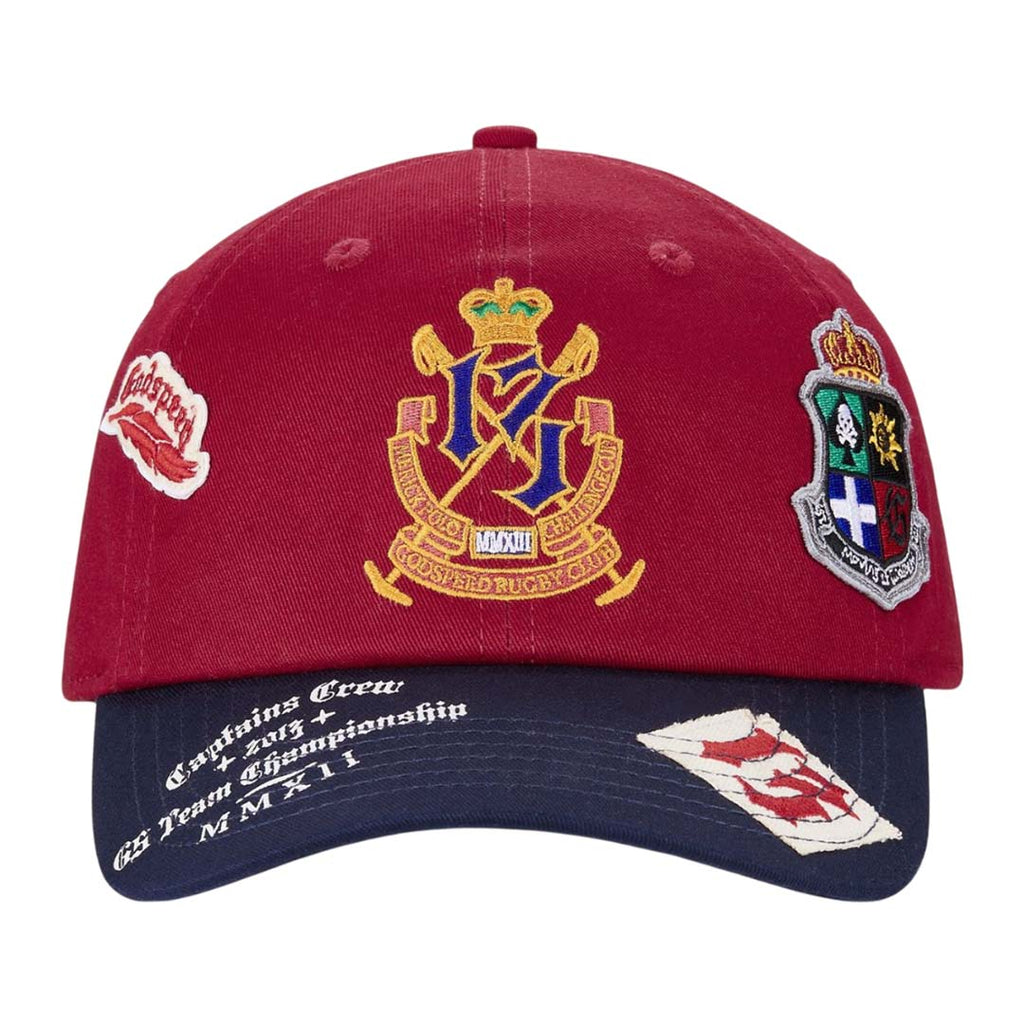 Godspeed Rugby Home Team Dad Hat Red Navy