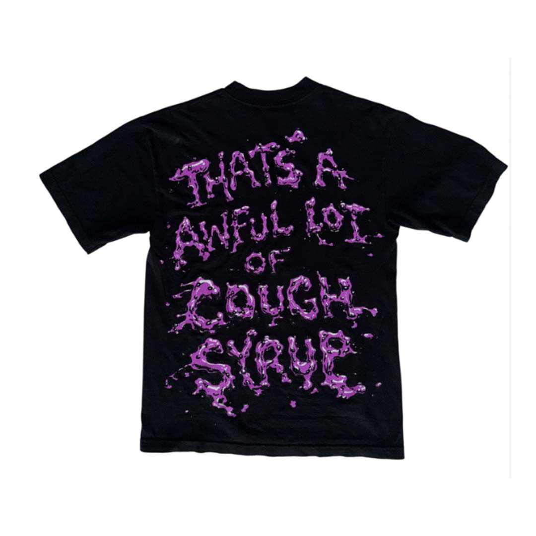 Awful Lot of Cough Syrup Lean Lover Tee Black