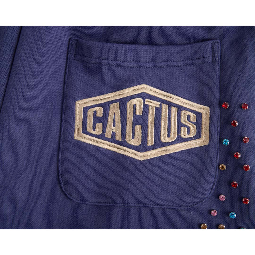 Cactus Valley Crystal Cactus Sweat Shorts Navy