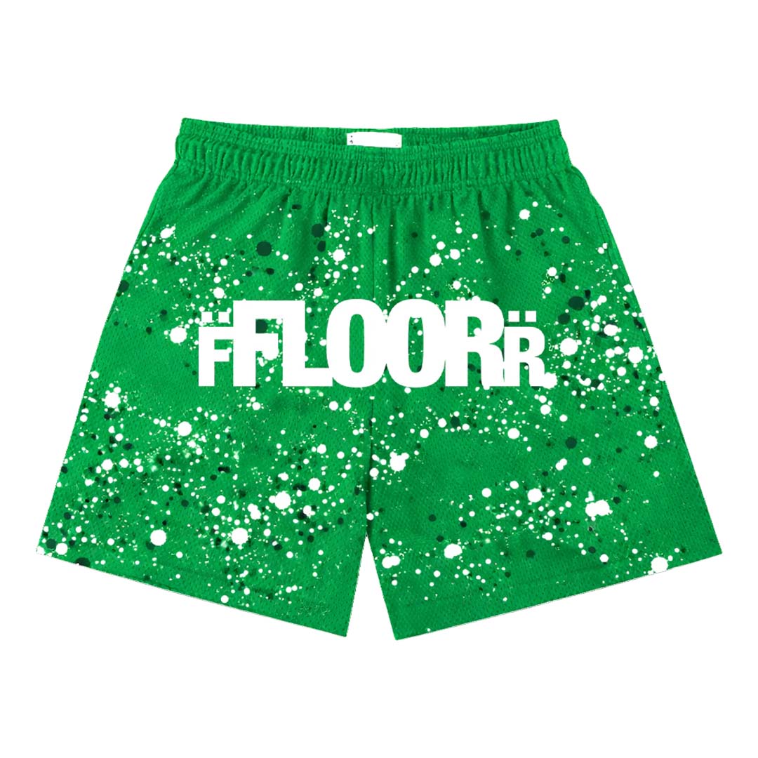 Floor 914 Celtics V2 Splatter Green Mesh Shorts