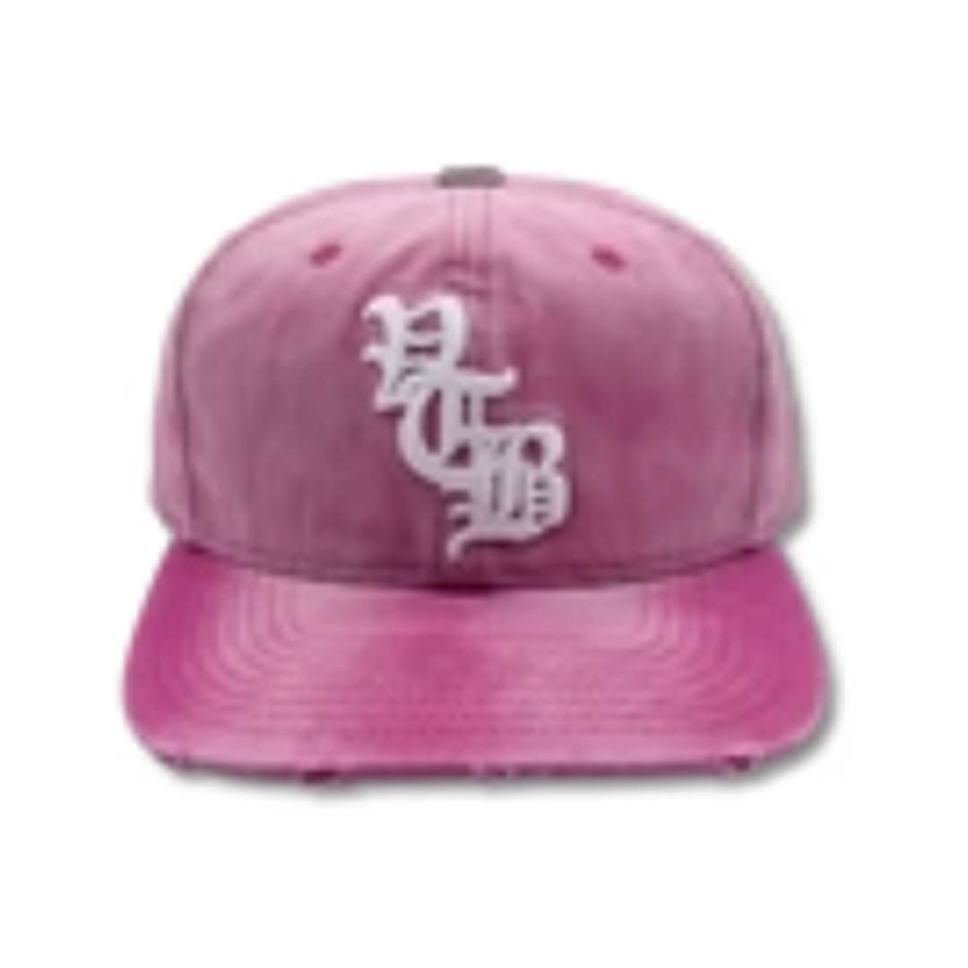 Vertabrae Faded Pink White Snapback Hat