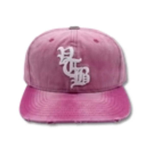 Vertabrae Faded Pink White Snapback Hat