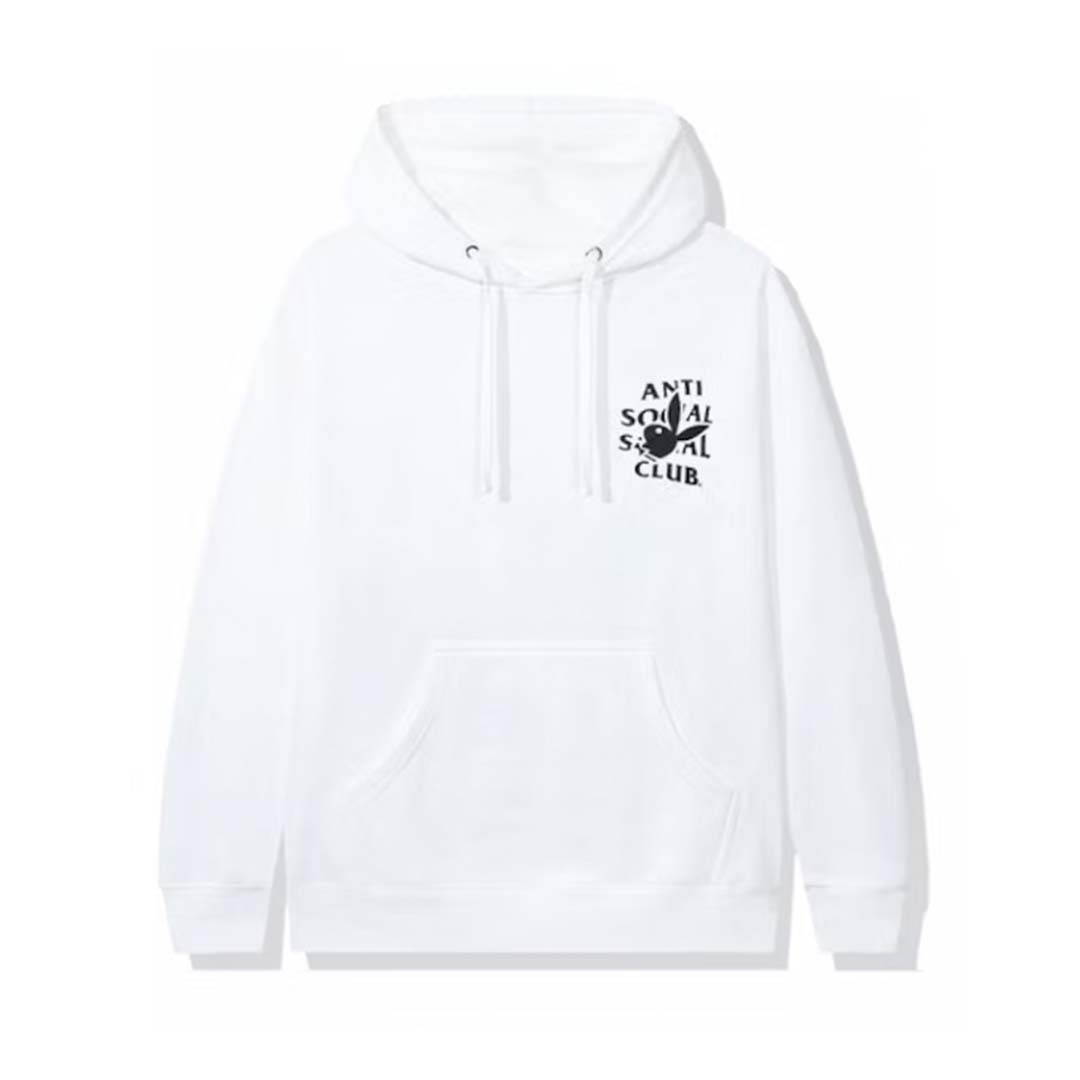 Anti Social Social Club Playboy Hoodie White Black